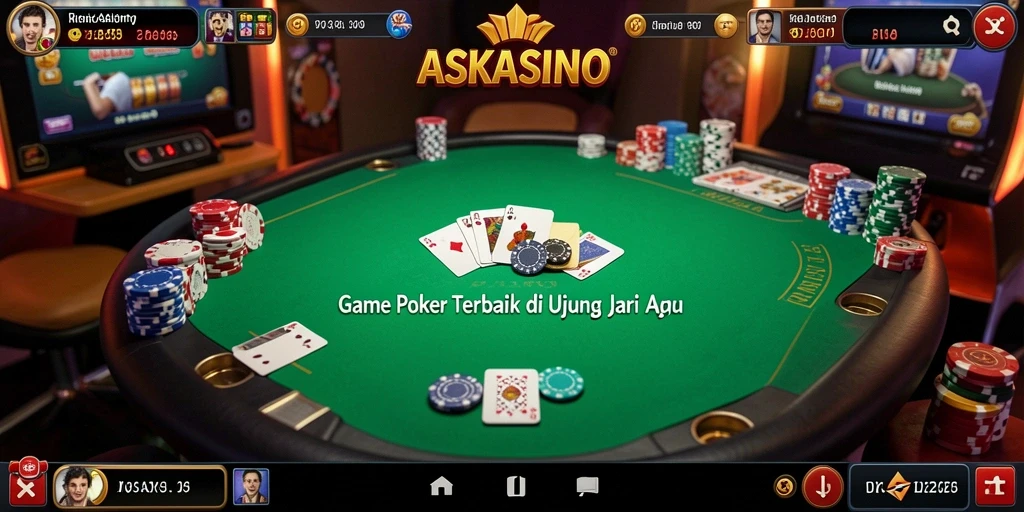 Screenshot gameplay Poker di ASKASINO yang menegangkan dan seru.