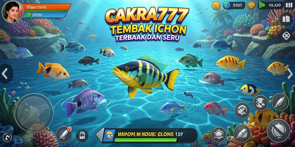 Screenshot gameplay CAKRA777 yang penuh aksi Tembak Ikan.