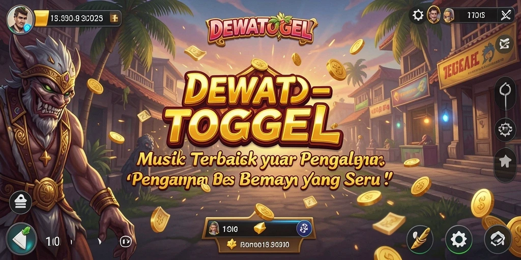 Tampilan gameplay DEWATOGEL yang seru dengan berbagai pilihan lagu.