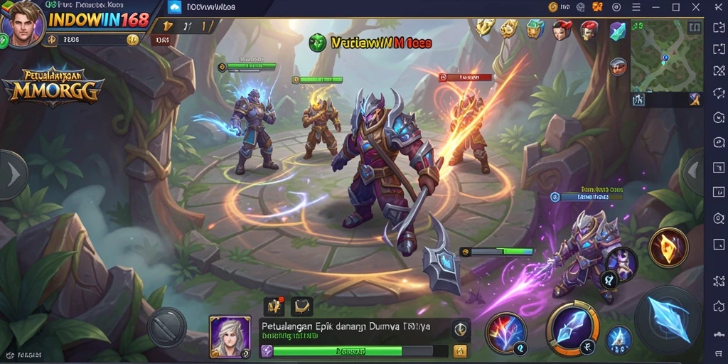 Tampilan gameplay seru di dalam dunia fantasi <strong>INDOWIN168</strong>.