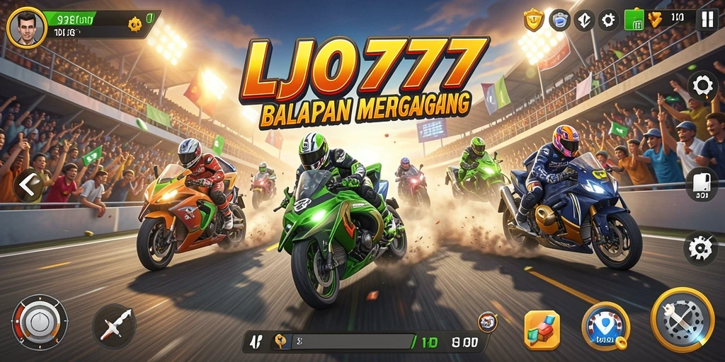 Tampilan balapan seru dengan grafis menawan di LJO777.