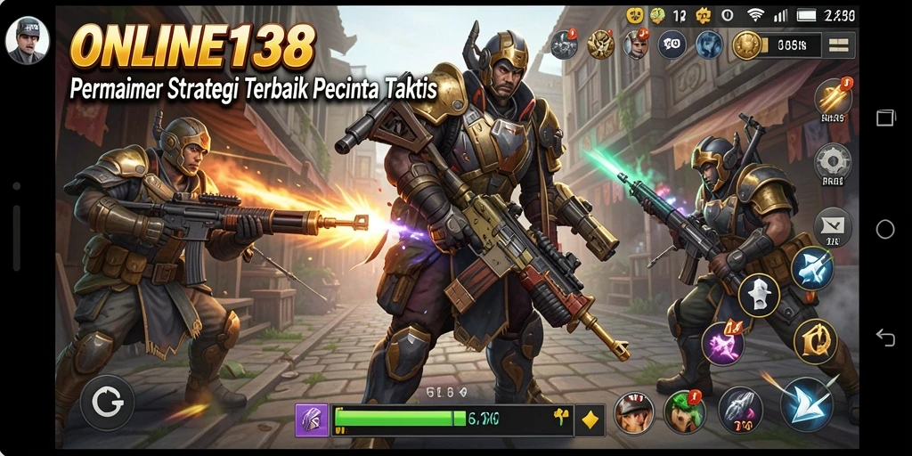 Screenshot ONLINE138 menunjukkan aksi strategis yang mendebarkan.