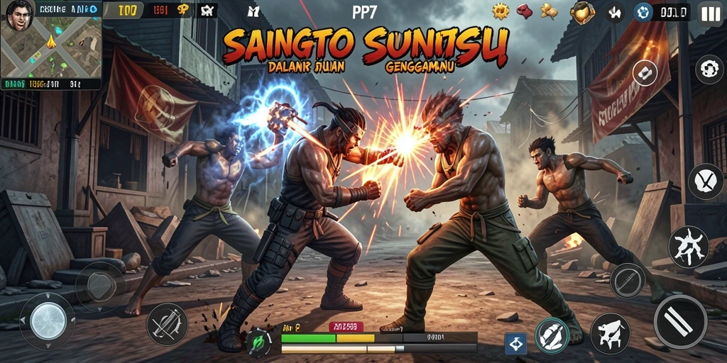 Screenshot gameplay memperlihatkan aksi seru dalam PP7.