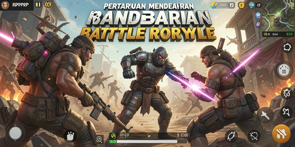 Tampilan menarik dari gameplay RPRPRP dalam pertarungan Battle Royale.